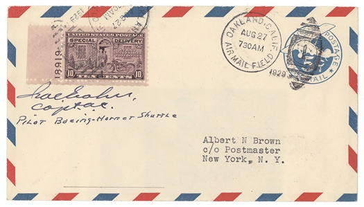 Pioneers of Flight – 1911 Aero Club of New York Signed Invitation, Alexander de Seversky Signed Photographs & 1929 Boeing Hornet Shuttle Pilot Cover