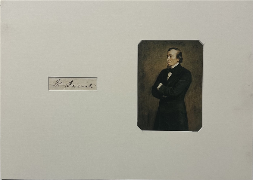 Benjamin Disraeli Signed Clipped Signature Display