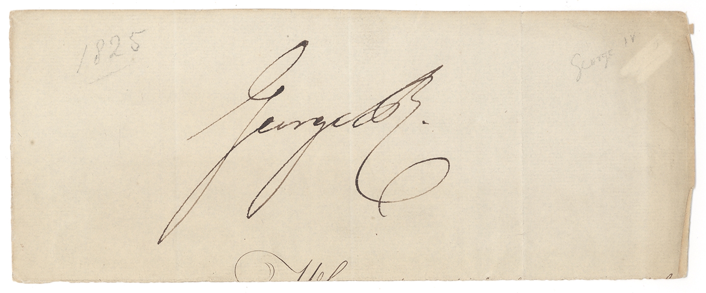 King George IV Signed Cut