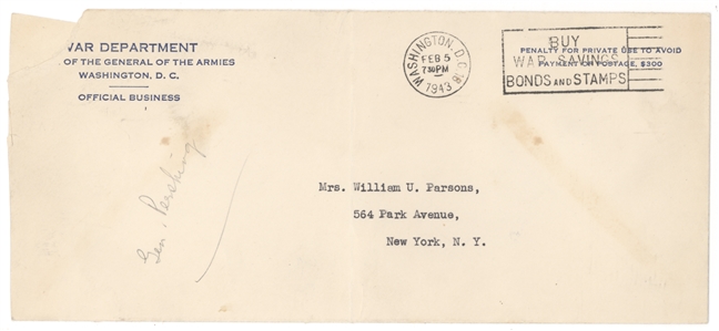 John J. Pershing Autograph Card