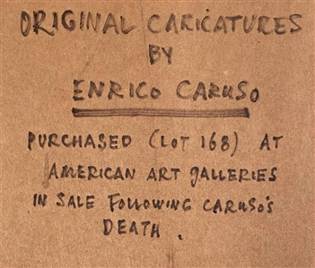 Enrico Caruso, Four Pencil Caricatures