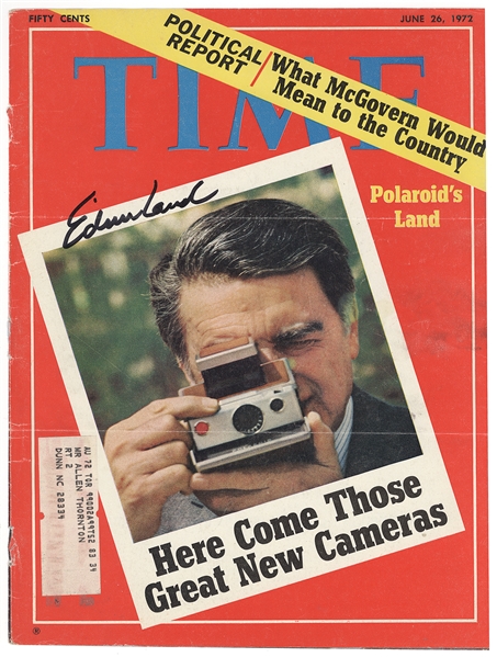 Edwin H. Land Signed TIME Magazine Cover