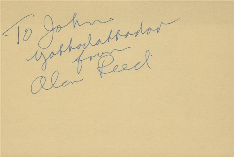 Alan Reed Autograph with Iconic Flintstone Catchphrase