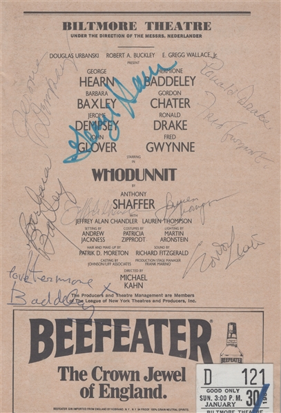 Fred Gwynne Signed Playbill