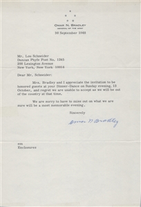 General Omar Bradley Signed Letters
