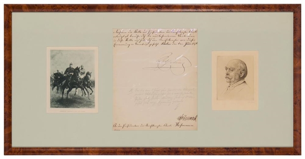 Wilhelm I (1797–1888), German Emperor and King of Prussia Otto von Bismarck (1815–1898), Imperial Chancellor Imperial German Appointment Document