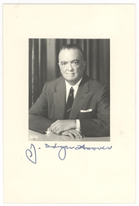 J. Edgar Hoover Signed Photo and TLS