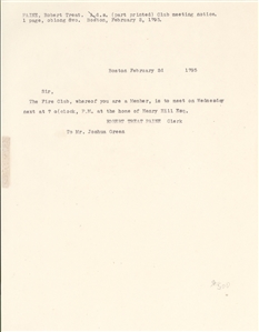 Robert Treat Paine (Boston Fire Club)