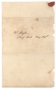 Andrew Jackson White House Dinner Invitation to John Boyle, Chief Clerk of the Navy Department (1831)