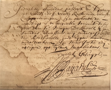 ORIGINAL LAND DEED FOR 85 BROAD STREET IN NEW YORK CITY DATED 1667, LATER TO BECOME GOLDMAN SACHS.