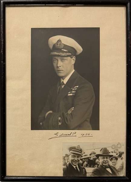 Edward VIII, Duke of Wales & Ferdinand Foch Signed Photos to Governor of California