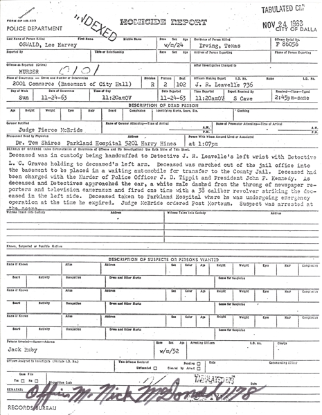 Lee Harvey Oswald: Maurice Nick McDonald