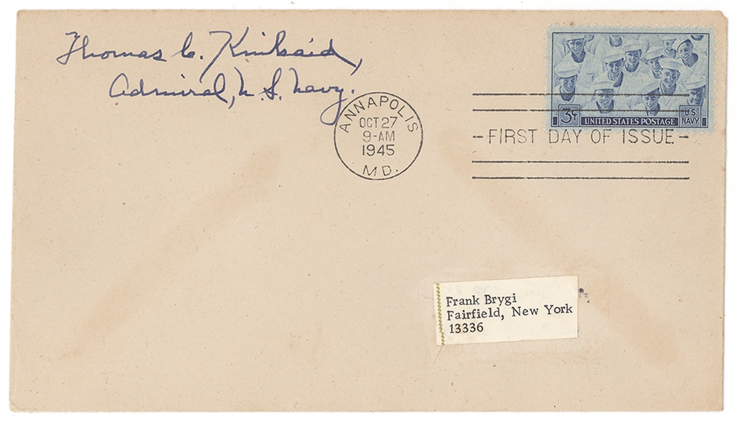 World War II Senior Commanders Signed First Day Cover Collection Including Albert C. Wedemeyer, Thomas C. Kinkaid, Jacob L. Devers, and Richard K. Sutherland (4)
