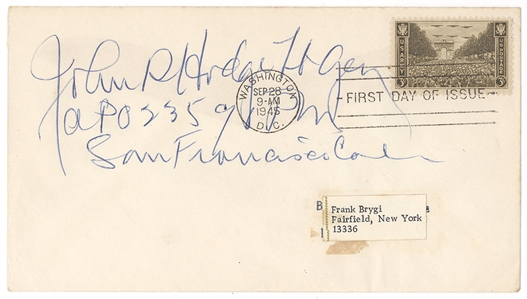 World War II Senior Commanders Signed First Day Cover Collection Including Albert C. Wedemeyer, Thomas C. Kinkaid, Jacob L. Devers, and Richard K. Sutherland (4)