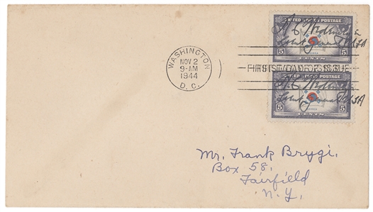 World War II Senior Commanders Signed First Day Cover Collection Including Albert C. Wedemeyer, Thomas C. Kinkaid, Jacob L. Devers, and Richard K. Sutherland (4)