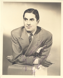 Tyrone Power , Broderick Crawford and Joe E. Brown Signed Photos