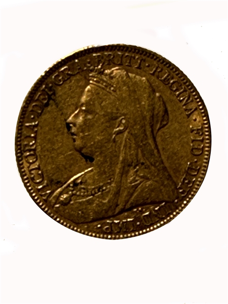1898 United Kingdom Great Britain Gold Sovereign (“Old Head” Victoria). Struck in 22-karat gold