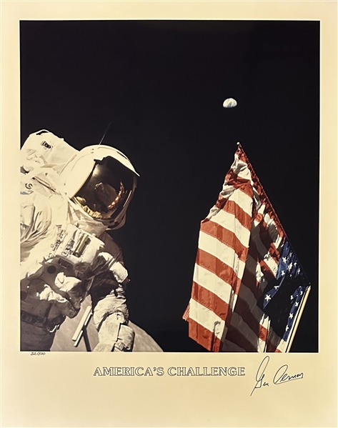 Collection of Signed Astronaut Limited Edition Color Photographs - Alan Shepard, Alan Bean, Jim Lovell, Gene Cerman, Thomas Stafford