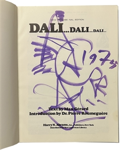 Dali Signed Book and Drawing