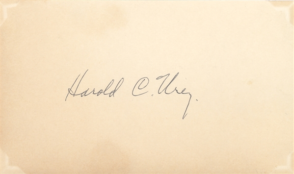 Signatures of Two Nobel Laureates: Harold C. Urey (Chemistry, 1934) and Andrew Huxley (Physiology or Medicine, 1963)