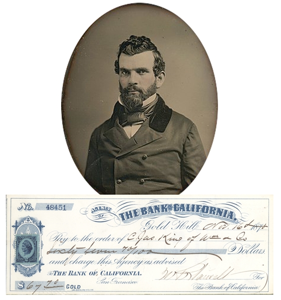 [San Francisco, California] James King of William signed check