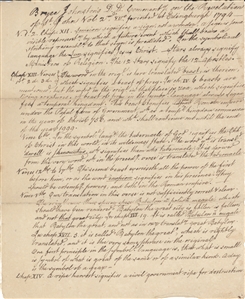 William Ellery (Signer, Declaration of Independence) — Rare Document Signed, Newport, 1805, with Extensive Autograph Biblical Commentary in His Hand on the Verso
